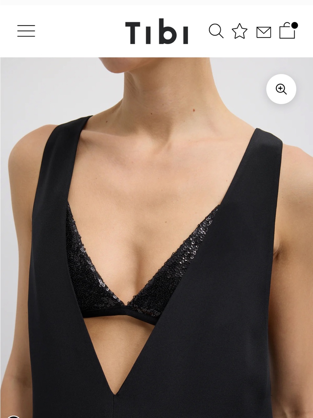 Tibi Black V-Neck Sleeveless Midi Jumpsuit Dress - Picture 3 of 6